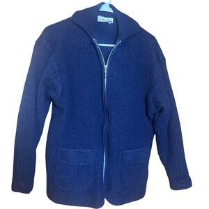 Caribbean Pacific Women's Wool Jacket Coat‎ Zip Up Pockets Lined Sleeves Large